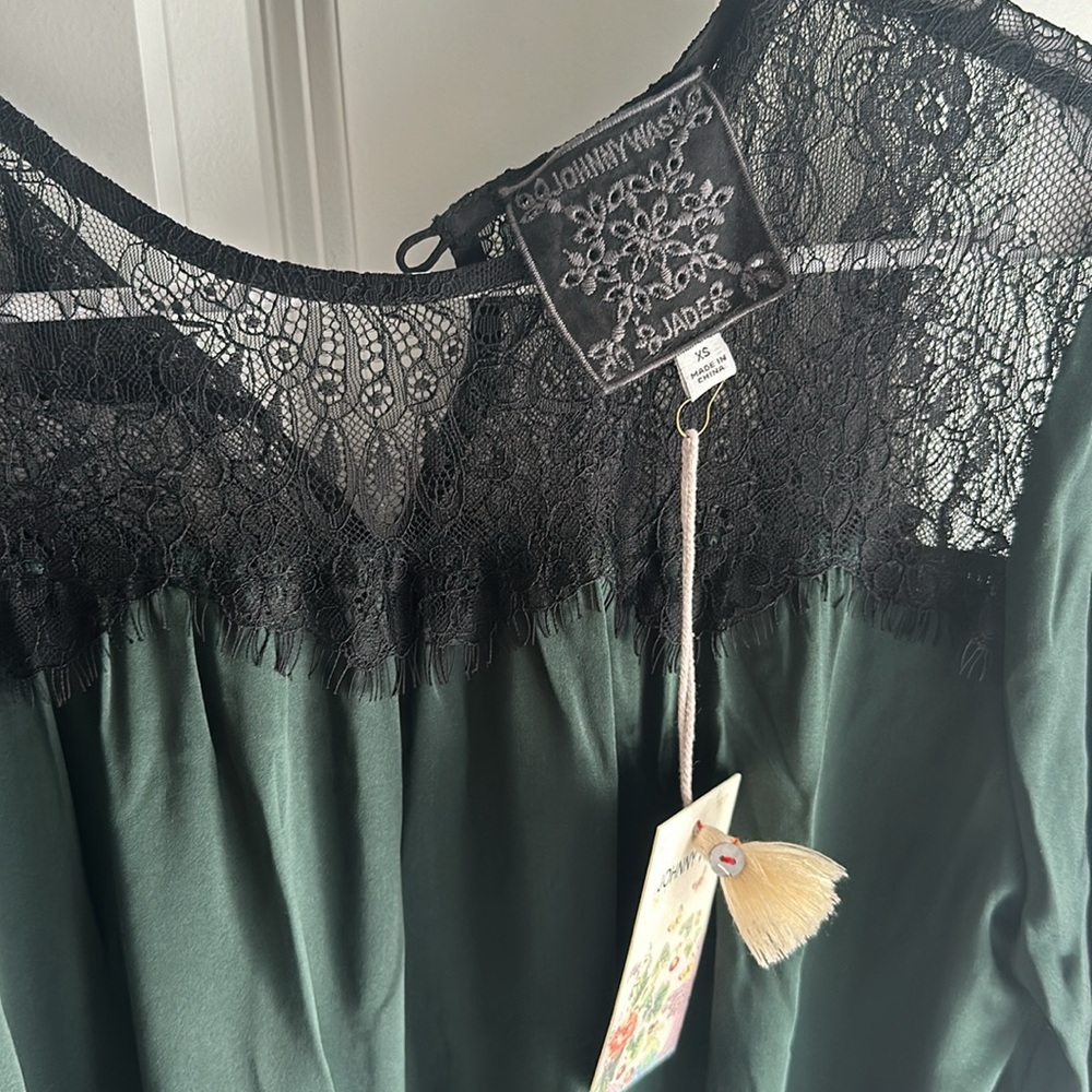 New Women’s Johnny Was Midnight 100% Silk Maxi Dress (musing black slip!) - Picture 12 of 13